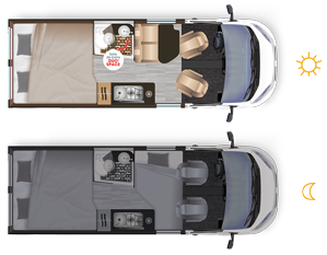 Campervan Dreamer CAMPER SPORT - Grundriss