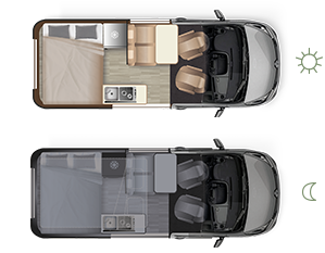 Campervan CAP EASY SELECT - Grundriss