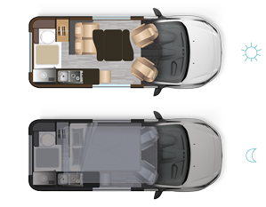 Campervan CAP LAND - Grundriss