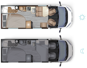 Campervan Dreamer D62 Saphir - Grundriss