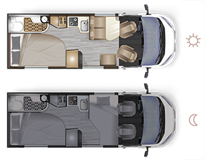 Campervan D62 SELECT - Grundriss