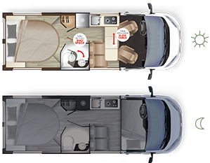 Campervan D64 SELECT - Grundriss