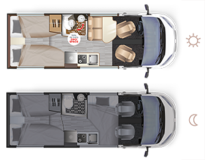 Campervan Dreamer D68 SELECT - Grundriss