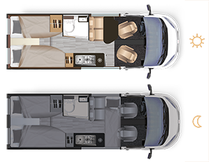 Campervan Dreamer D68 - Grundriss