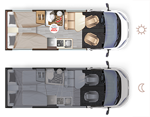 Campervan Dreamer D68 UP SELECT - Grundriss