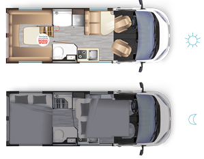 Campervan LIVING VAN - Grundriss